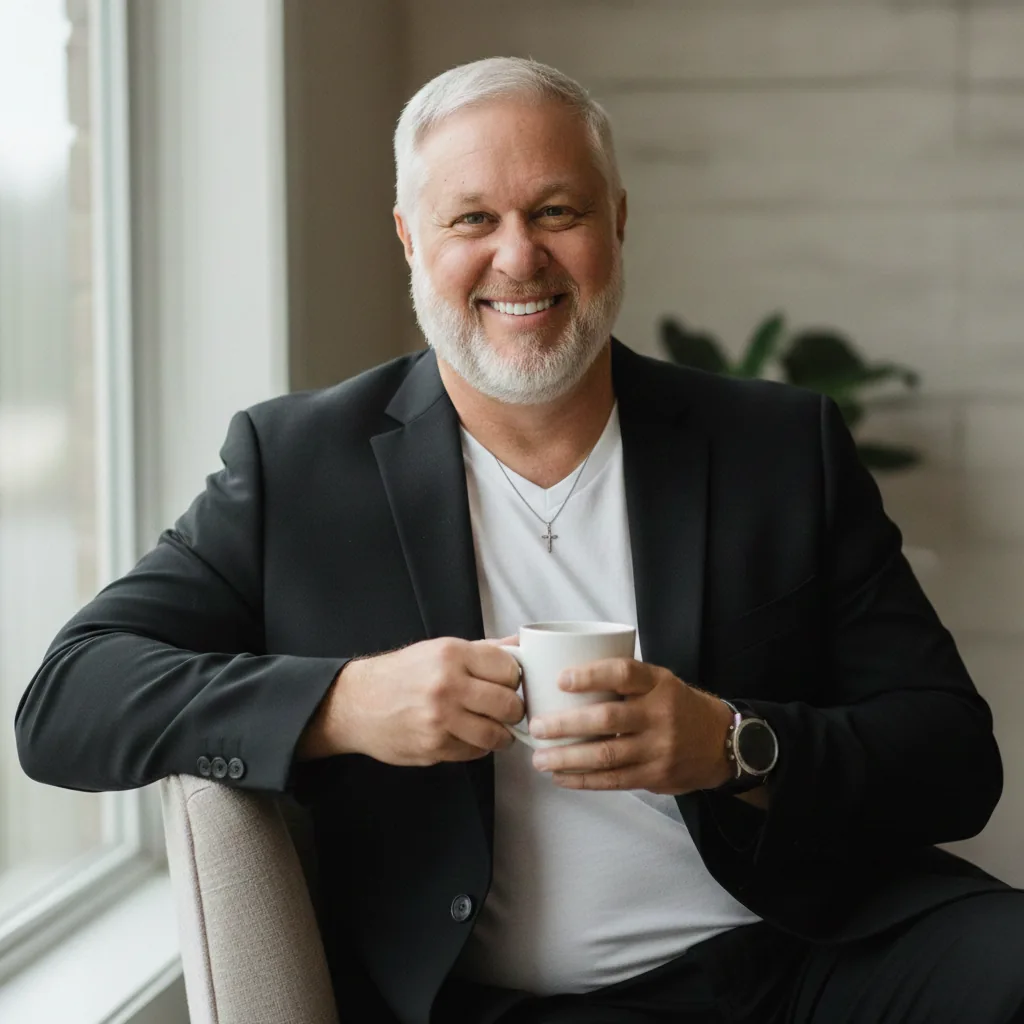 Troy Lum in a relaxed professional portrait